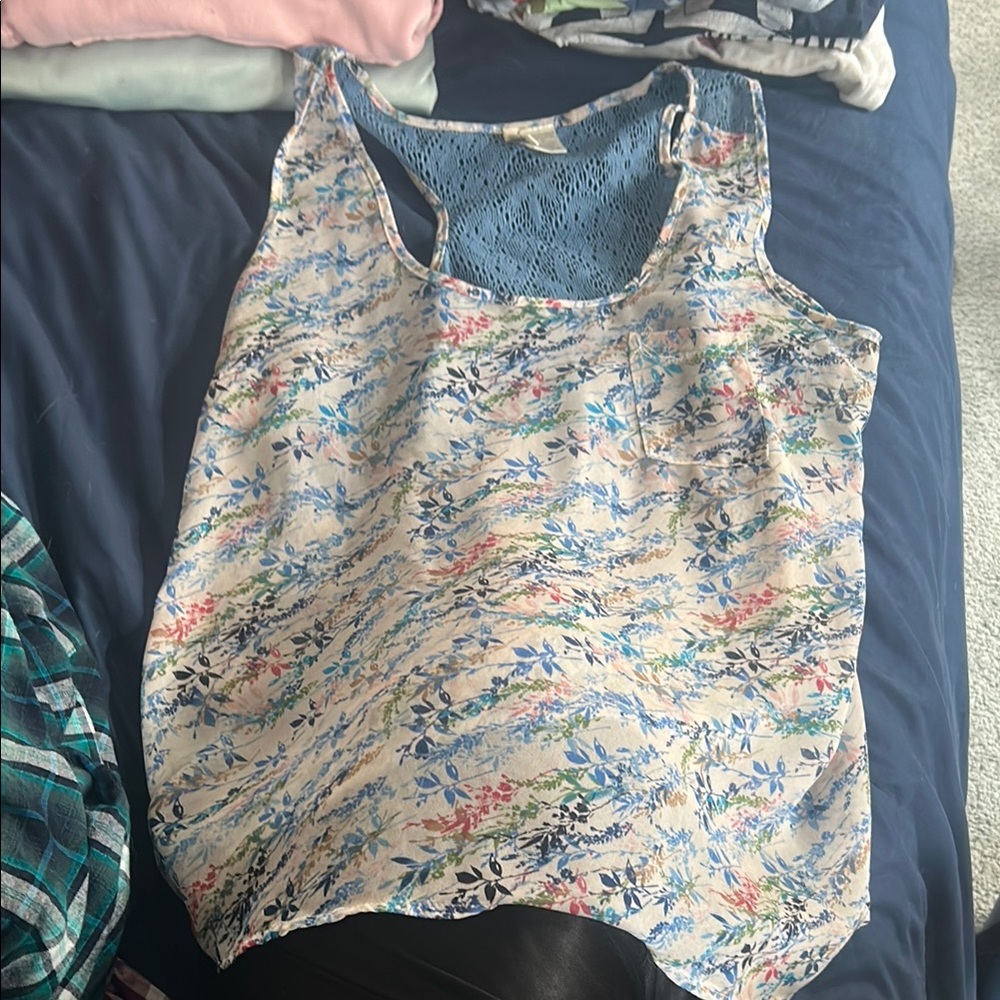 Floral Sleeveless Top - Multicolor